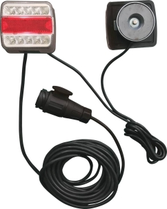 Kit de signalisation arrière LED 12V 7,5m magnétique avec fiche 13 plots - blister