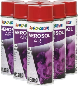 Peinture RAL 3001 rouge de sécurité - lot de 6 aérosols de 400ml