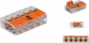 Borne à levier compacte WAGO 5 conducteurs - lot de 5 pcs