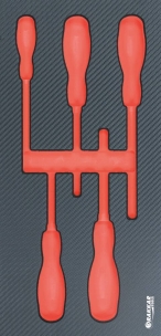 Module mousse vide - finition carbone pour tournevis électricité isolé