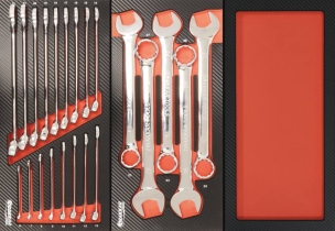 Servante d'atelier 7 tiroirs composée de 165 outils - modules carbone