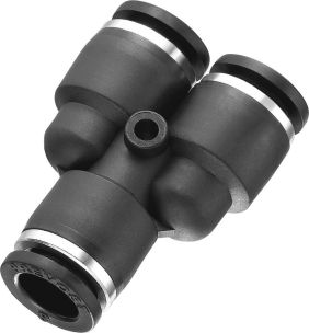 Raccord instantané polymère droit en Y 8mm - lot de 10 pcs