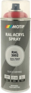 Peinture acrylique RAL 3002 rouge carmin - aérosol de 400ml