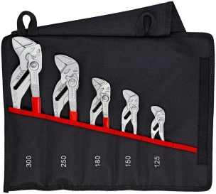 Trousse de 5 pinces-clés 125mm + 150mm + 180m + 250mm + 300mm