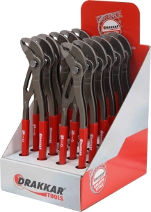 Pince multiprise 250mm gainée avec bouton poussoir - présentoir de 12 pcs