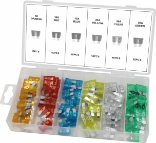 Fusible enfichable assortiment - coffret de 90pcs