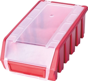 Boîte à bec rouge avec couvercle 212x116x75mm