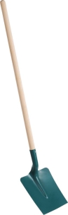 Pelle de terrassier métallique carrée 230mm avec manche 1,1m