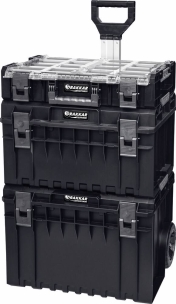 Servante sur roues COBOX 3 boîtes de rangement avec poignée télescopique 600x460x835mm