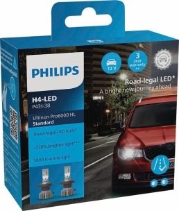 Ampoule LED H4 homologuée route ULTINON PRO6000 - lot de 2 pcs