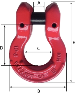 Coupleurs Omega à chape pour chaîne 13mm grade 80