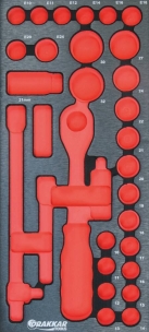 Module mousse vide - finition métal pour douilles 1/2"