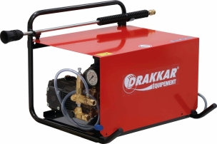 Nettoyeur HP eau froide châssis fixe mural 220V 8 l/min Total Stop avec flexible 20m