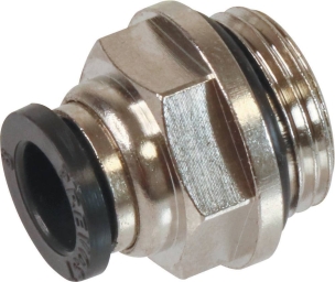 Raccord instantané métallique droit mâle cylindrique 3/8" pour tuyau rilsan 8mm - lot de 10 pcs