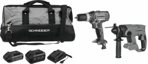 Pack 20V perceuse 35Nm/perforateur 2,2J/2 batteries Li-ion 4Ah et 2Ah - sac de transport