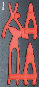 Module mousse vide - finition métal pour pince