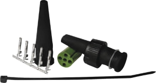 Connecteur baïonnette 5 plots vert