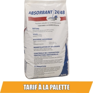 Absorbant minéral argile naturelle calcinée - sac de 30L 18kg
