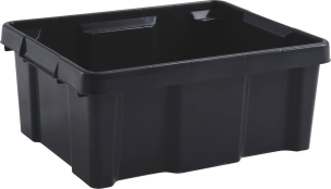 Bac de rangement renforcé gris 20L 433X342X172mm Bac de rangement renforcé gris 20L 433X342X172mm