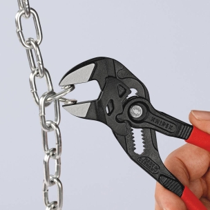 Pince clé grise gainée 300mm avec bouton poussoir