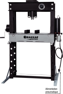 Presse d'atelier manuelle et pneumatique 45T bati boulonné