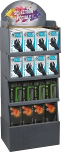 Présentoir de 88 boîtes de gants nitrile