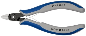 Pince coupante tête pointue coupe a ras 125mm avec ressort