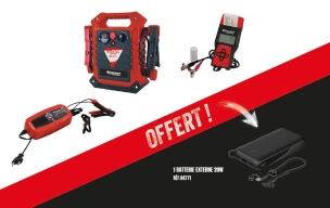 Pack chargeur 6-12V + booster 12V + testeur 12-24V + batterie externe