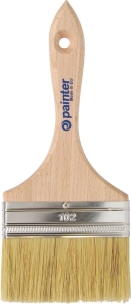 Pinceau queue de morue acrylique à manche bois 102mm - lot de 30 pcs