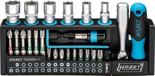 Embout hexagonal 1/4" et douille 1/4" - boîte PVC de 39 pcs