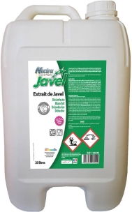 Eau de javel à 12,5% de concentration active - lot de 4 bidons de 20L