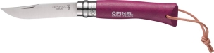 Couteau N°7 aubergine avec lien en cuir
