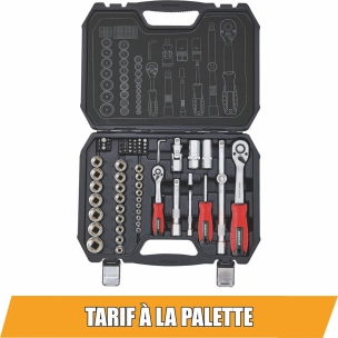 Coffret de douilles 1/4" et 1/2" - 73 pcs