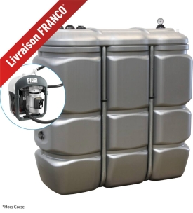 Cuve de stockage AdBlue® PEHD double paroi 1500L avec kit station 230V Cuve de stockage AdBlue® PEHD double paroi 1500L avec kit station 230V