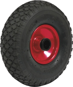 Roue gonflable jante acier 260x85mm alésage 25mm moyeu 75mm 150kg