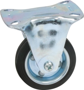 Roulette zinguée jante acier fixe 160mm 160kg