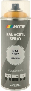 Peinture acrylique RAL 1007 jaune narcisse - lot de 6 aérosols de 400ml