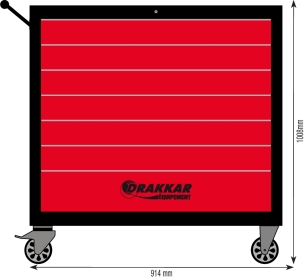 Servante XXL 7 tiroirs 914x458x1008mm