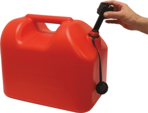 Jerrican plastique 20L base large homologué carburant - lot de 3 pcs