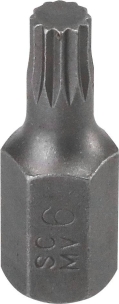 Embout hexagonal 10x30mm avec empreinte XZN 6mm