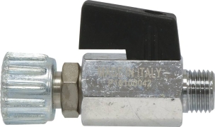 Robinet de ligne 1/4 de tour mâle 1/4" - blister