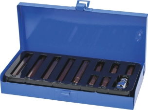 Embout hexagonal 10mm XZN de M5 à M12 avec douille porte embout 1/2" - coffret métallique de 11 pcs