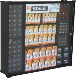 Lampe auto 12V assortiment - Présentoir mural de 249 pcs