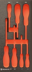 Module mousse 395x178mm métal vide pour tournevis