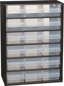 Armoire de rangement métallique 18 tiroirs 306x147x420mm