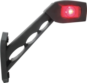 Feu de gabarit LED 12/24V côté droit rouge/blanc/orange déporté coudé 180mm