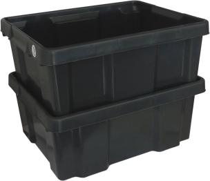 Bac de rangement renforcé gris 20L 433X342X172mm