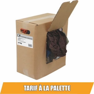 Chiffon couleur textile polycoton - carton distributeur de 10Kg