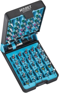 Embout hexagonal 1/4" code couleur peint - boîte PVC de 51 pcs