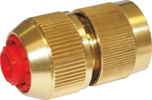 Raccord rapide laiton 3 billes avec stop eau pour tuyau de 19mm